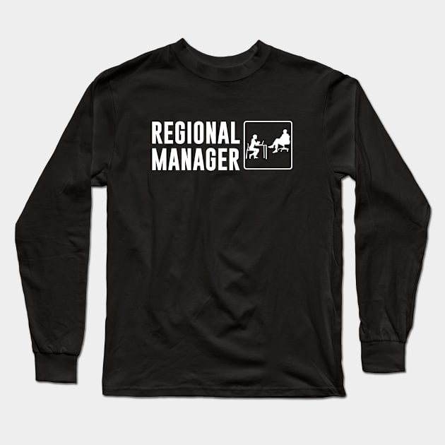 Regional Manager Long Sleeve T-Shirt by newledesigns